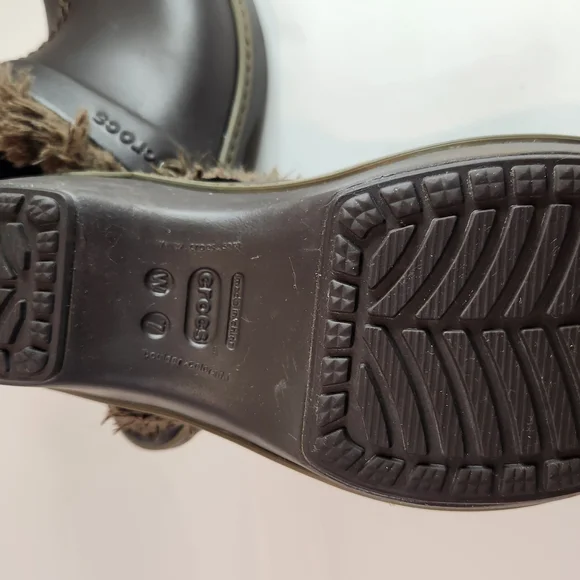 Crocs Plush Lined Clogs - Expresso/Walnut - Size 7 - Picture 7 of 10